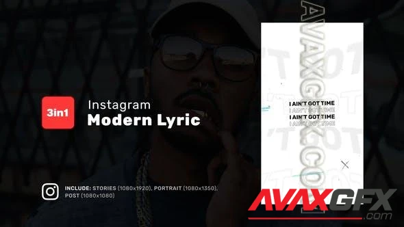 Modern Lyric - Instagram Stories, Portrait, Square 49617470 Videohive