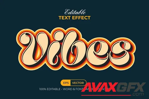 Vibes Text Effect Retro Style - 91880848