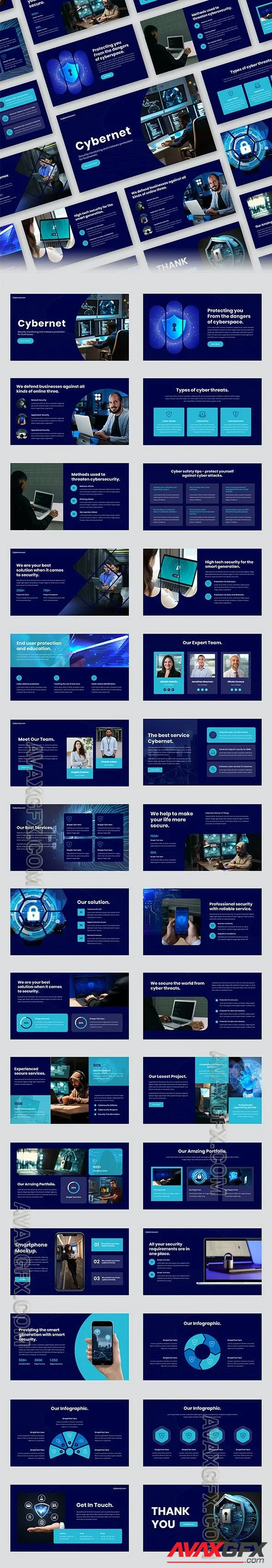 Graphicriver - Cybernet - Cyber Security PowerPoint Template 49671993