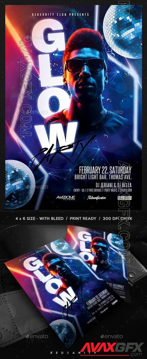 GraphicRiver - Glow Party Flyer - 22968050