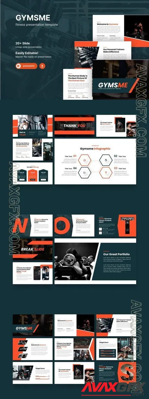 Gymsme - Gym & Fitness Powerpoint Template