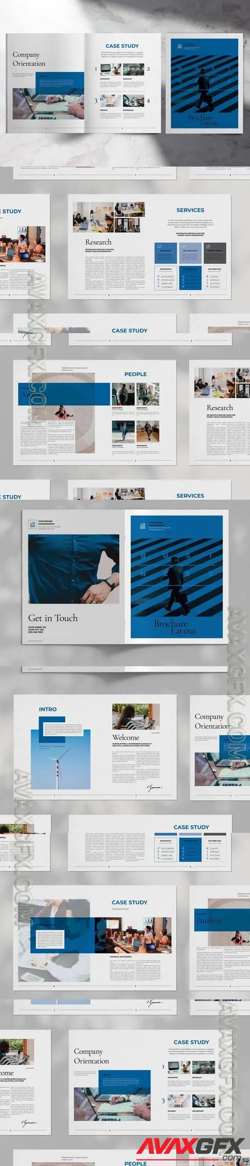 Blue Business Brochure Layout Design Y5TJNLD