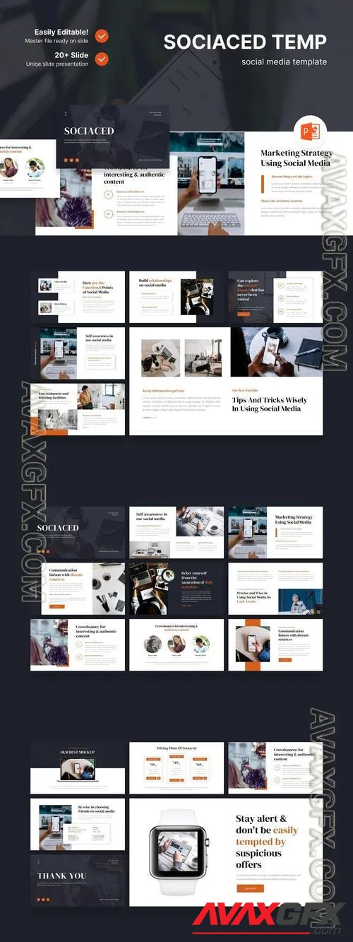 Sociaced - Social Media Powerpoint Template