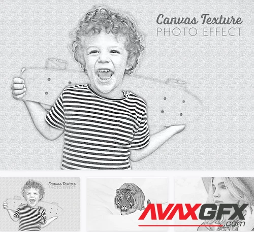 Canvas Texture Photo Effect - F5ZXSUG