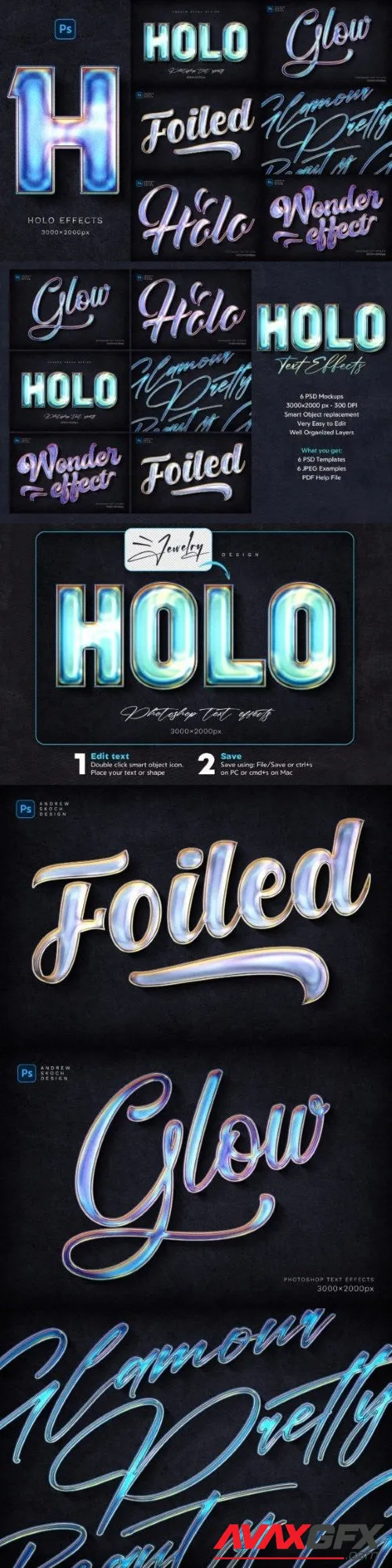 Holographic Text Effects - 91609616