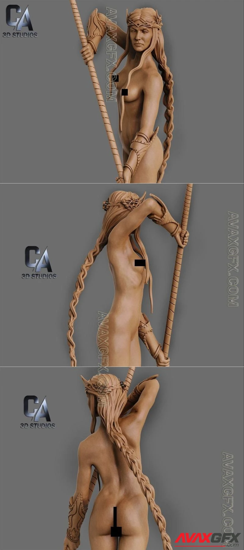 Ca 3d Studios - Galadriel NSFW Version - STL 3D Model