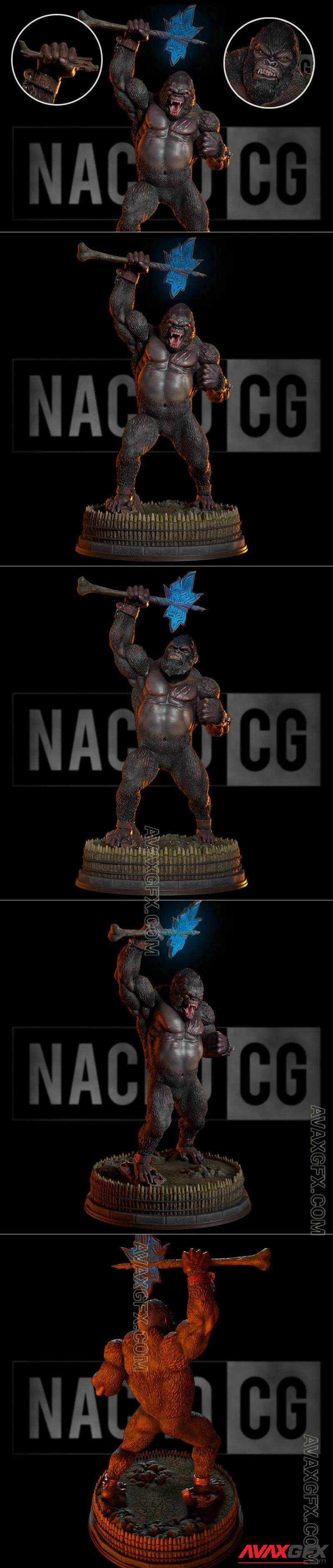 Fan Art - Kong Unchained Statue - STL 3D Model