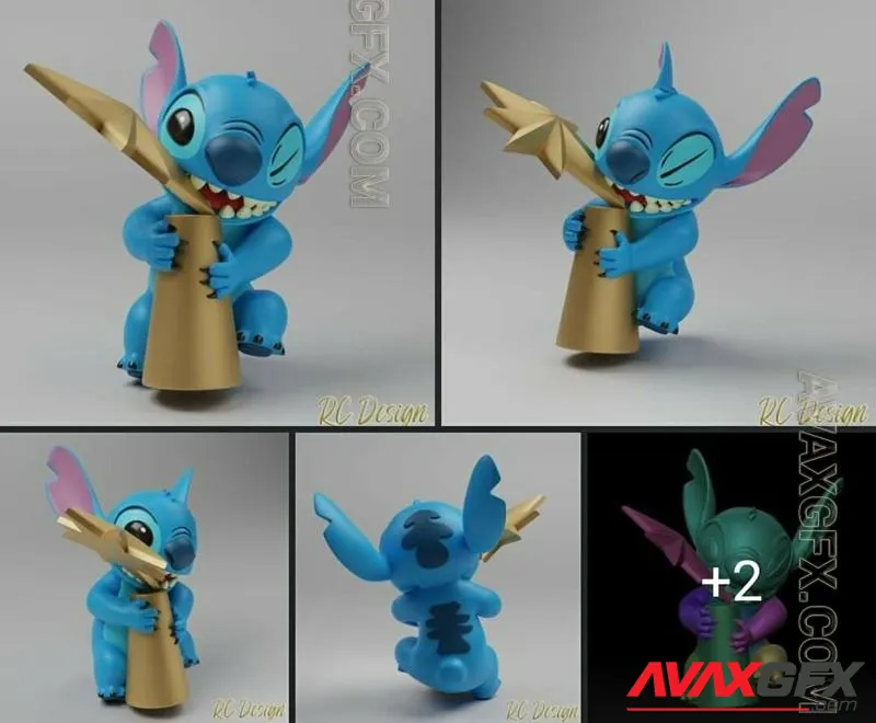 Stitch eat Star - STL 3D Model