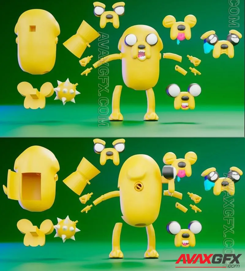 Jake the Dog - STL 3D Model