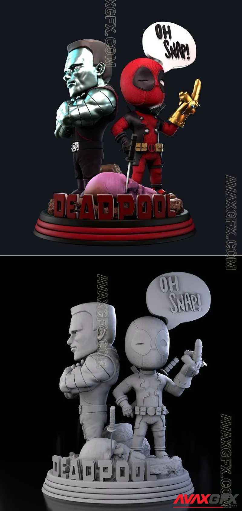 Deadpool Snap Chibi - STL 3D Model