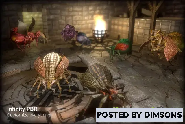 Unity 3D-Models Bomber Bug - Explosive Insect Monster - Fantasy RPG v4.2