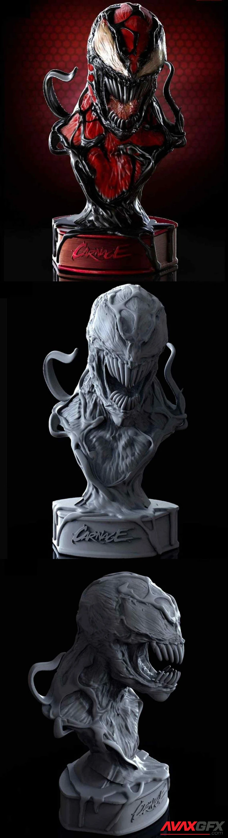 Carnage Bust – 3D Print