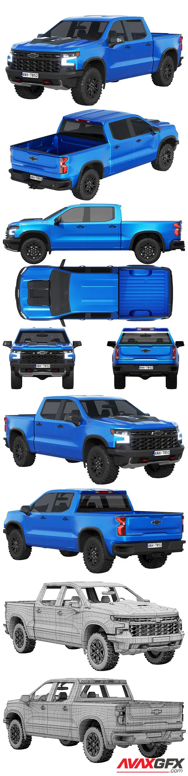 Chevrolet Silverado ZR2 2022 3D Model