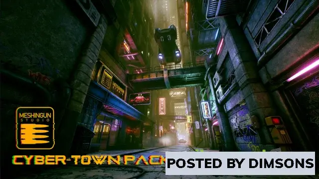 Unreal Engine Environments Cyber-Town Pack v5.2