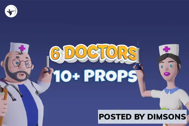 Unity 3D-Models Doctor & Nurse Pack with Props v1.0