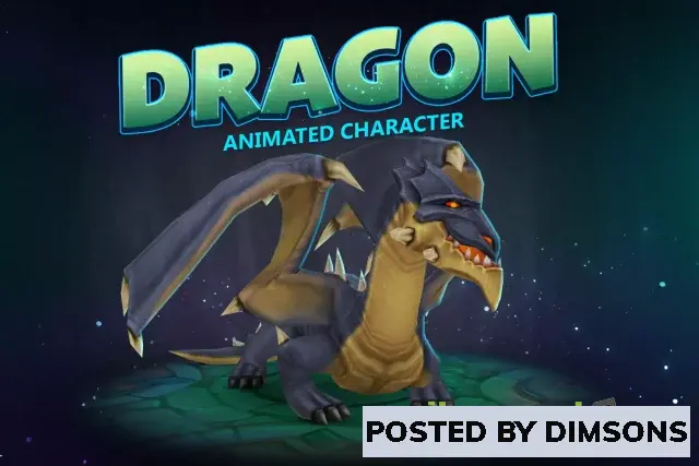 Unity 3D-Models Dragon animated character v1.0