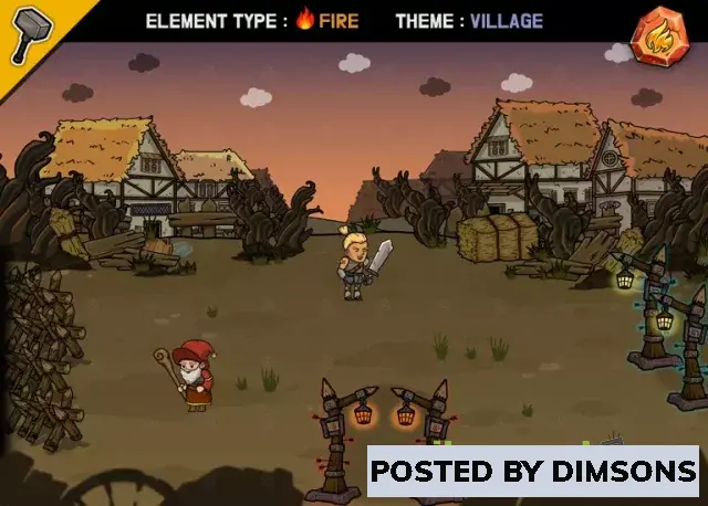 Unity 2D [Fire] Fantasy 2D Background : Village v1.0
