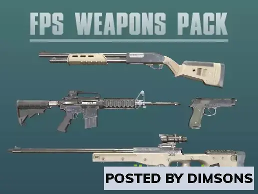 Unity 3D-Models Fps Gun Pack v1.0