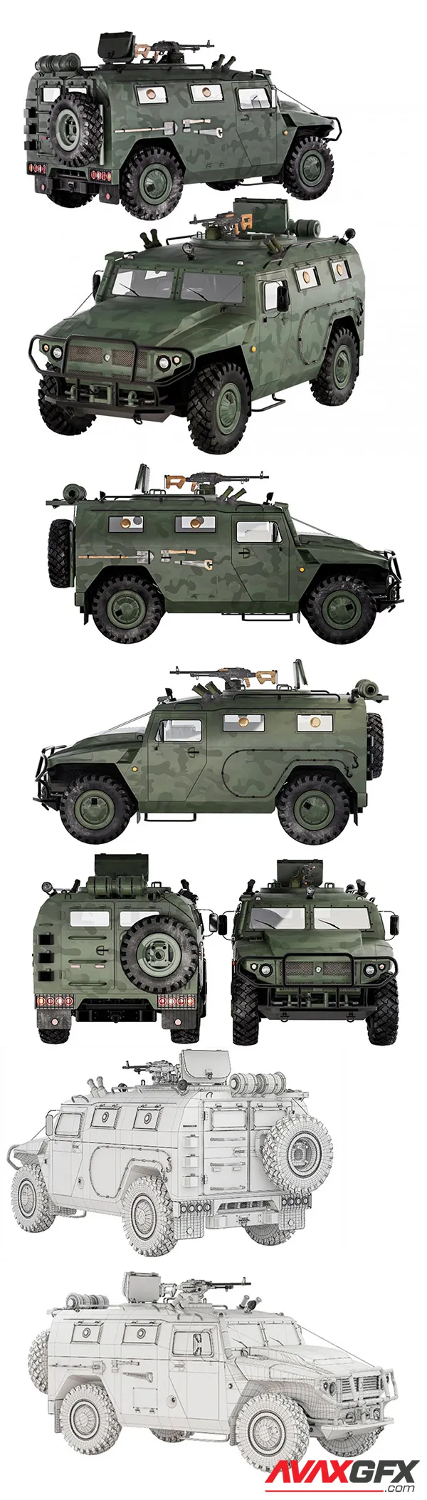 Gaz Tiger M 23115 3D Model