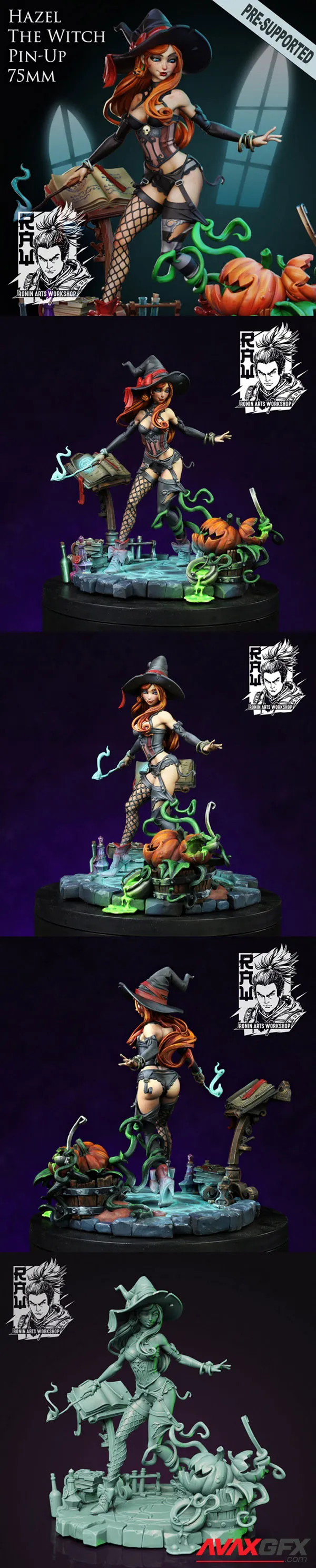 Hazel The Witch Pin Up – 3D Print
