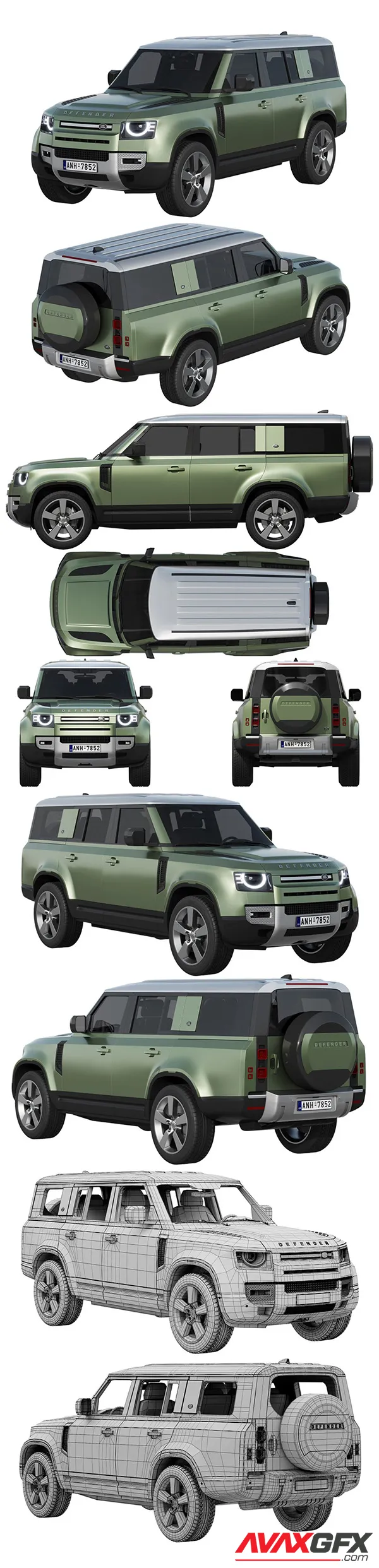 Land Rover Defender 130 2023 3D Model