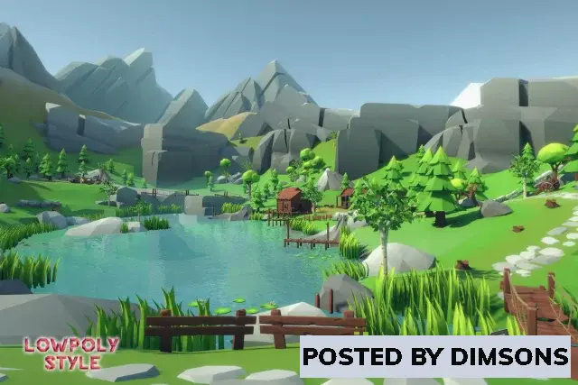 Unity 3D-Models Lowpoly Style Alpine Woodlands Environment v1.1