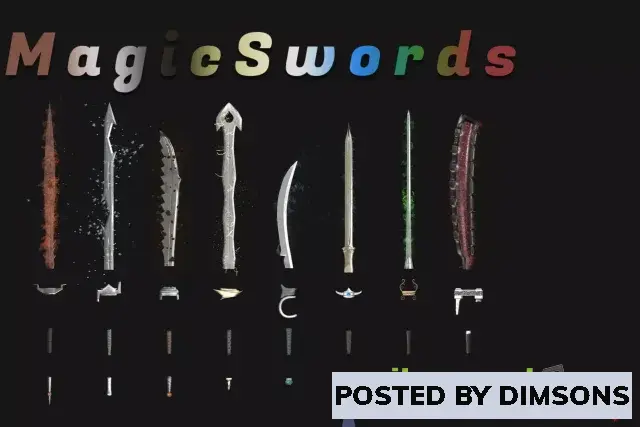 Unity 3D-Models Modular Assets - Magic Swords v1.0.0