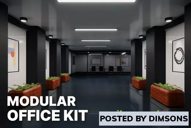 Unity 3D-Models Modular Office Kit - Environment (HDRP) v1.3