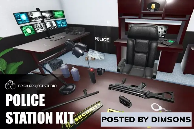 Unity 3D-Models Police Station Kit v3.2