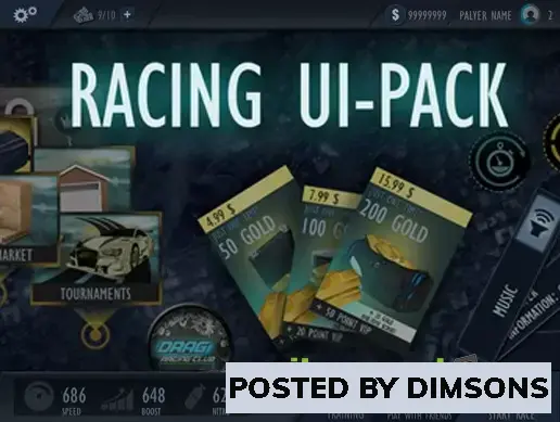 Unity 2D Racing UI-pack v1.0