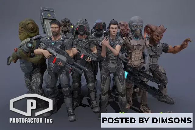 Unity 3D-Models SCI FI SHOOTER CHARACTERS PACK VOL 1 v2.5