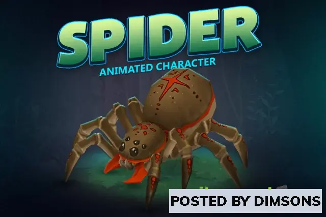 Unity 3D-Models Spider animated character v1.0