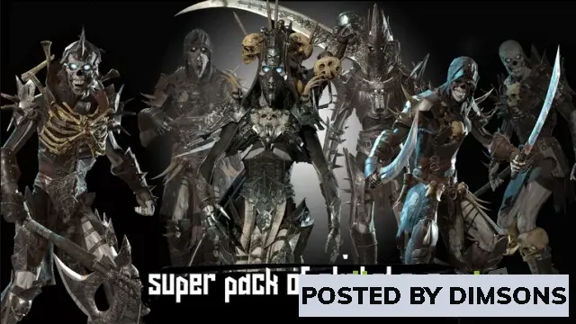 Unreal Engine Characters Super pack of skeletons v4.18-4.27, 5.0-5.3