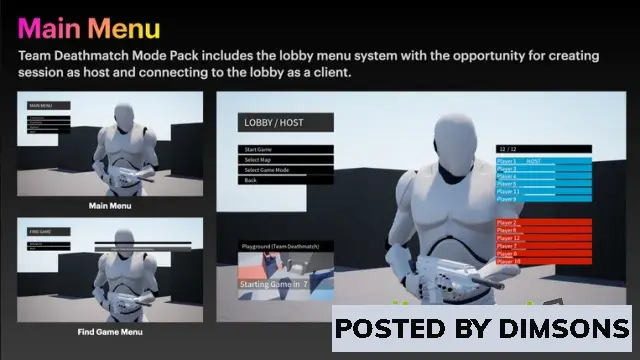 Unreal Engine Blueprints Team Deathmatch Mode v5.0