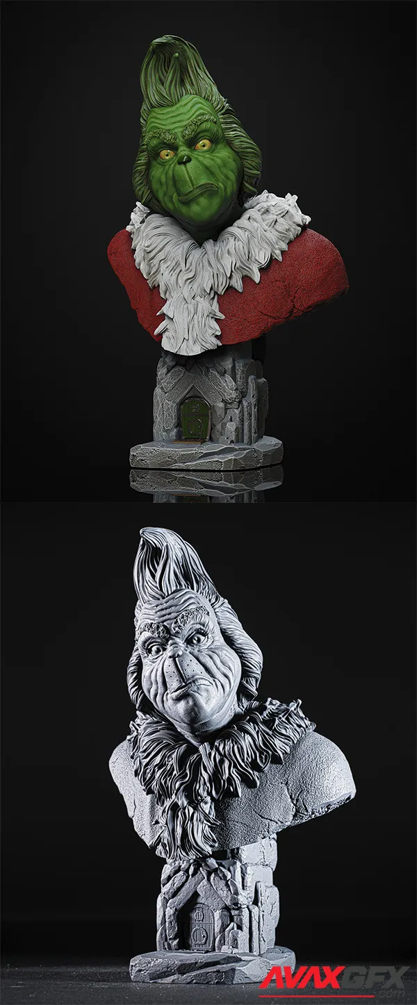 The Grinch bust – 3D Print