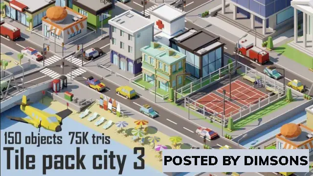 Unreal Engine Props Tile pack city 3 v4.26+