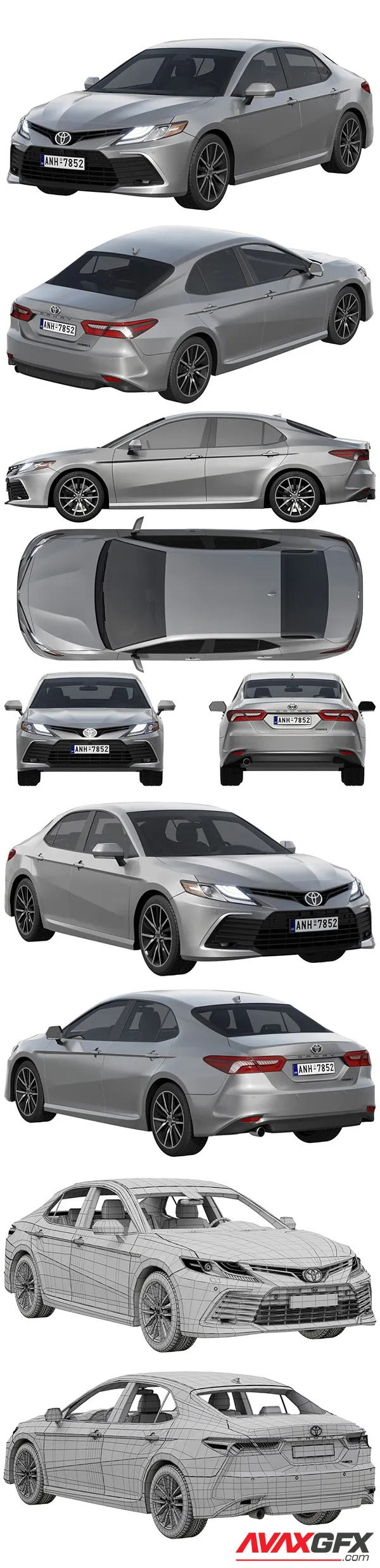 Toyota Camry LE Hybrid 2023 3D Model