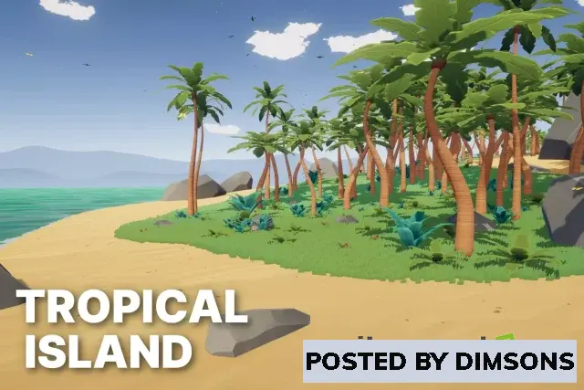 Unity 3D-Models Tropical Island - Stylized Fantasy RPG Environment v1.1