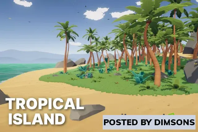 Unity 3D-Models Tropical Island - Stylized Fantasy RPG Environment v1.2