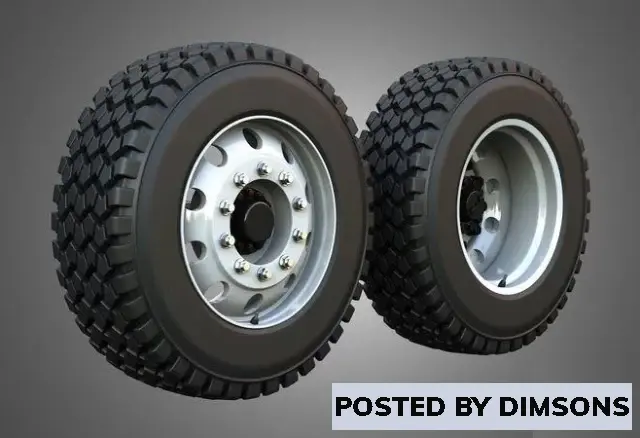 Vehicles, cars Twin Truck Wheels and Tires TWT1 - 3D Model