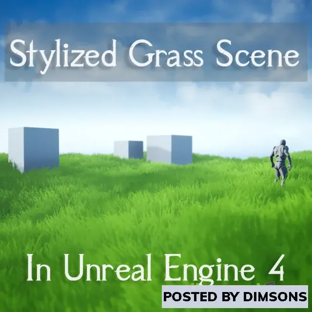 Unreal Engine Environments UE4 Stylized Grass scene - Lucen grass setup v4.25.1+