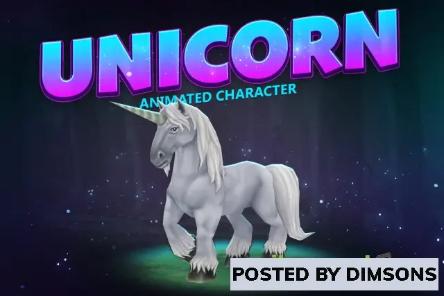 Unity 3D-Models Unicorn animated character v1.0