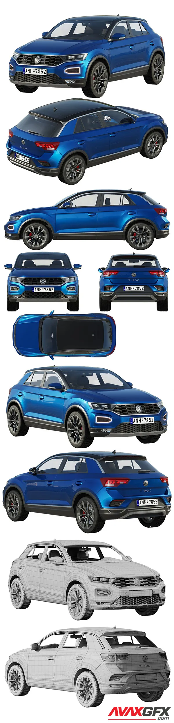 Volkswagen T-Roc 3D Model