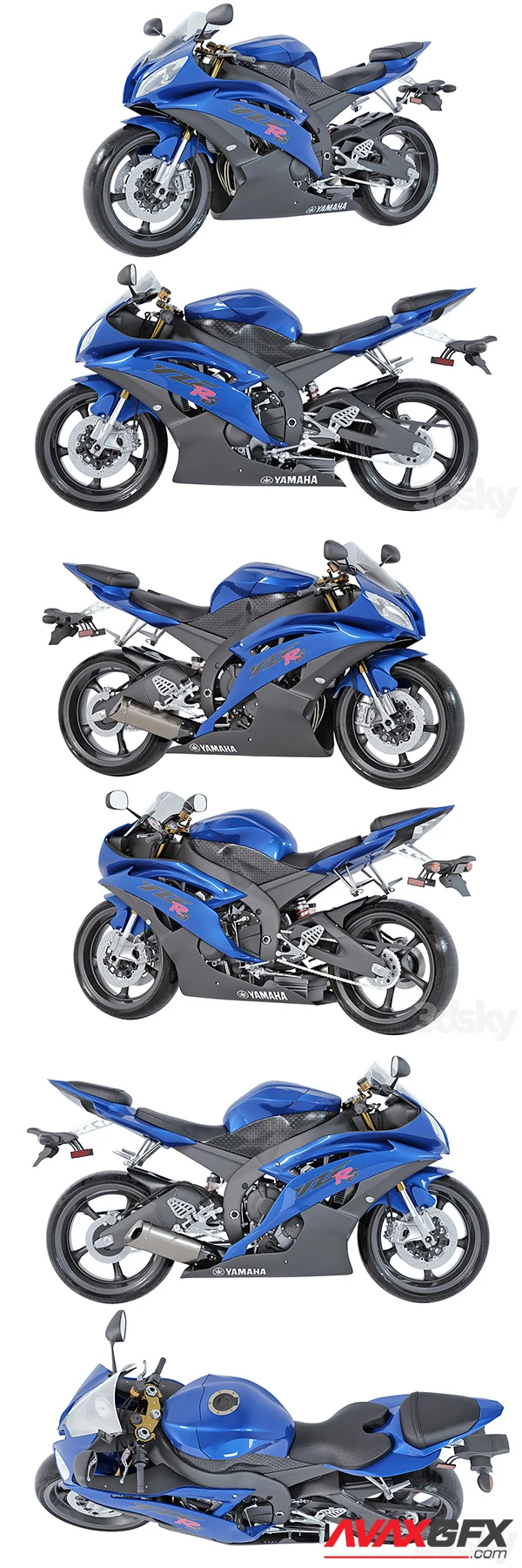 Yamaha YZF-R6 3D Model