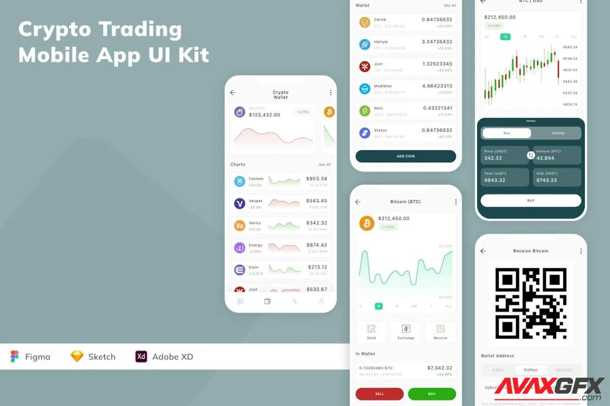 Crypto Trading Mobile App UI Kit