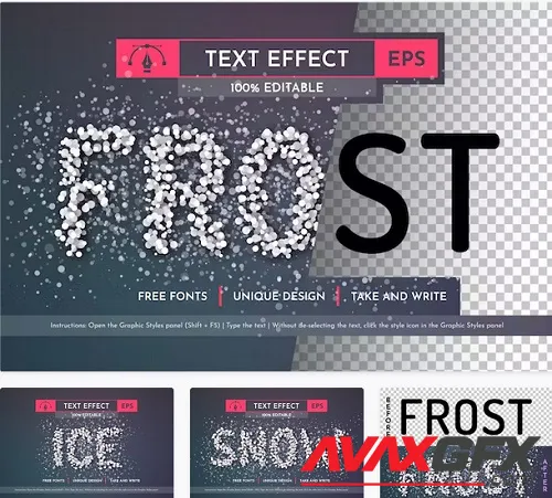 Frost Spray - Editable Text Effect - 91660341