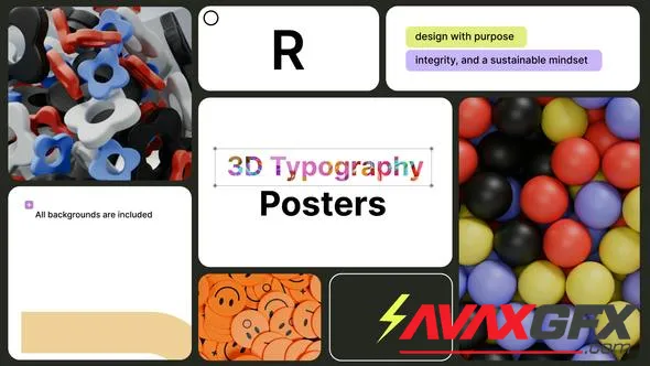 Typography Posters 3D 50293997 Videohive