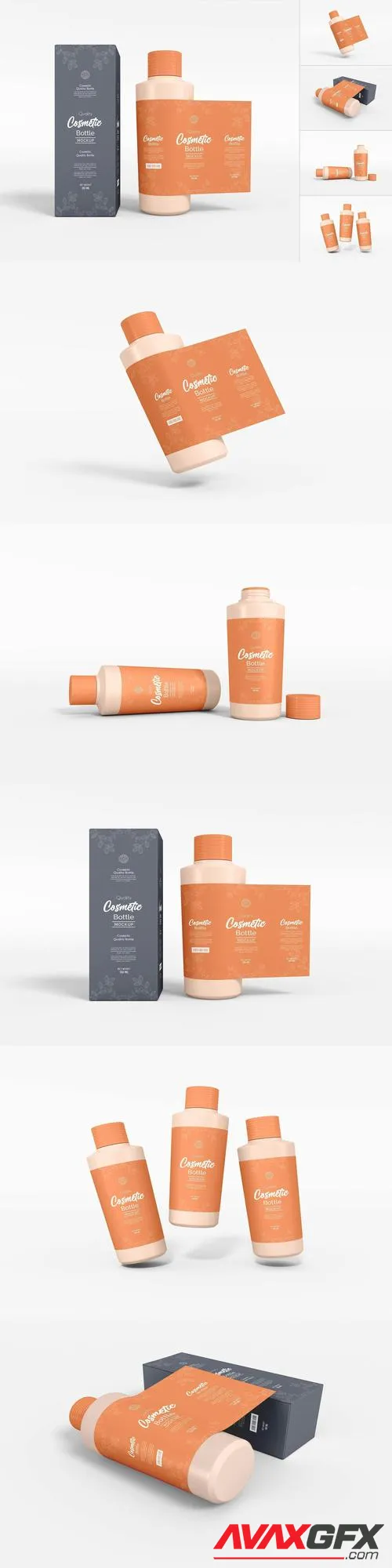 Cosmetic Bottle Branding Mockup Set