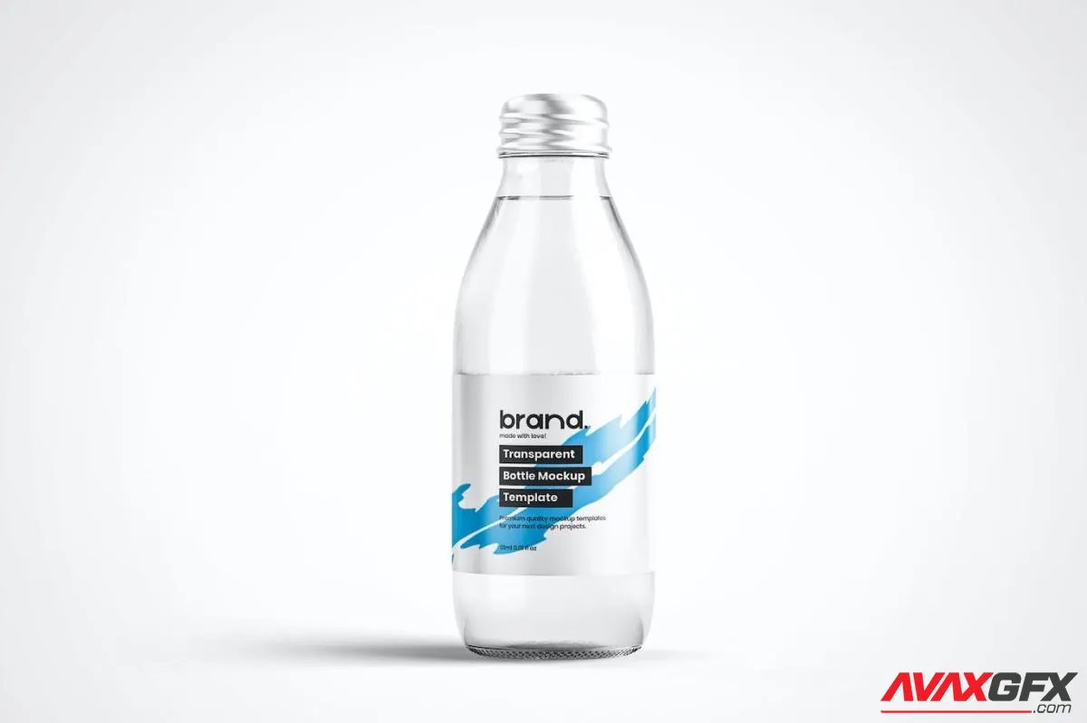 Transparent Water Bottle Mockup 7A7P5AK