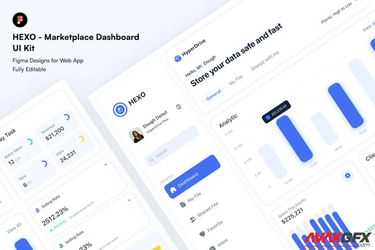 Hexo - Marketplace Dashboard UI Kit